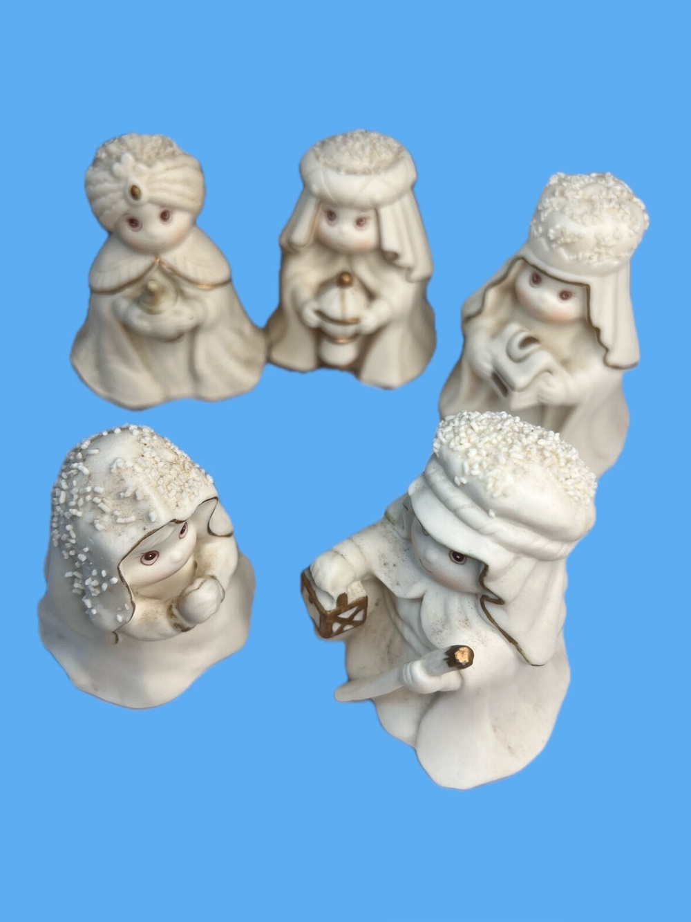 VTG Nativity from Sears 1990 5 Piece (no Baby Jesus) Mary Joseph Wise MenEUC